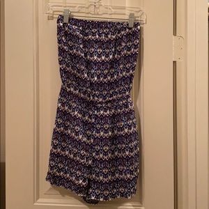 NEW W TAG! H&M Blue Print Romper